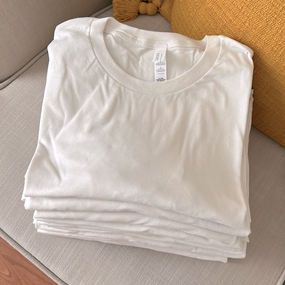 BULK SET- 11 Bella Canvas Vintage White Tees